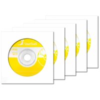 Перезаписываемый диск SmartTrack CD-RW 700Mb 12x в бумажном конверте с окном, 5 шт.