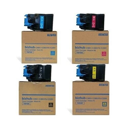 фото Konica minolta aajw250-aajw350-aajw450-aajw150 картриджи комплектом tnp-79y, tnp-79m, tnp-79c, tnp-79k полный набор cmyk:13k, bk:9k стр. [выгода 3%] для bizhub c3350i c3350, c4050, c4050i