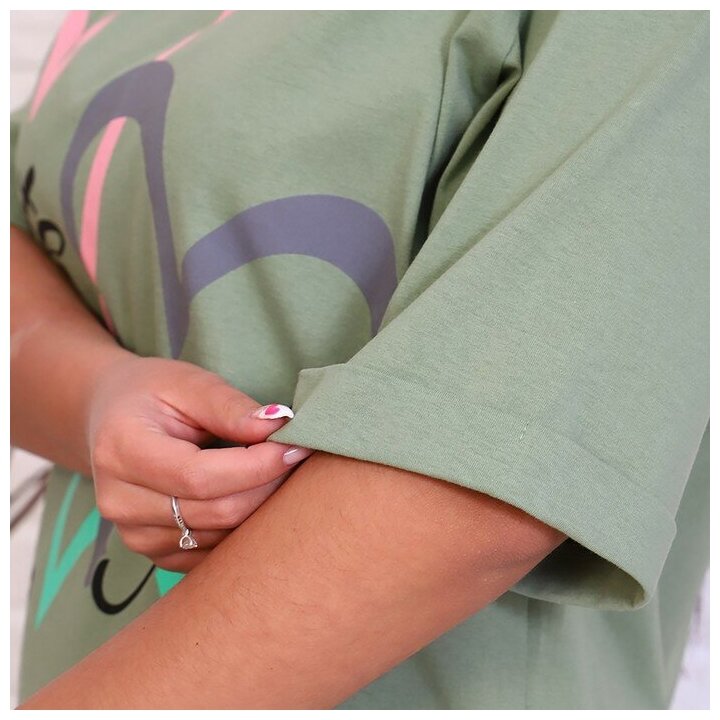 Ночная сорочка женская, цвет зелёный, размер 52 9513877 . - фотография № 4