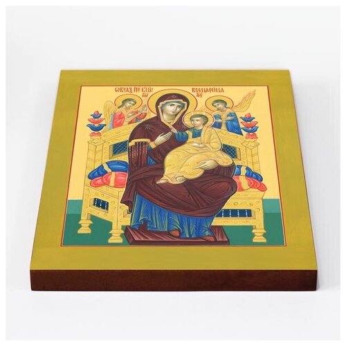 Икона Божией Матери Всецарица, печать на доске 20*25 см донская икона божией матери печать на доске 20 25 см