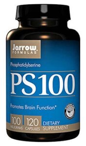 Фото Jarrow Formulas, PS 100, Phosphatidylserine, 100 mg, 120 Softgels