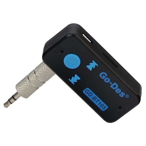 Bluetooth-адаптер Jack 3.5 - AUX Go-Des GD-BT105 + разъем MicroSD