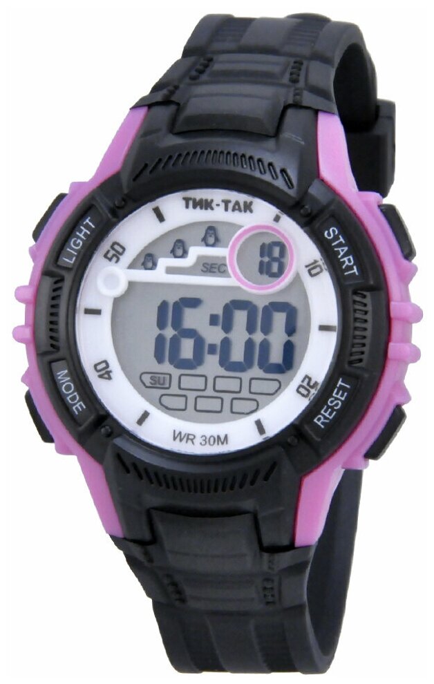 Наручные электронные часы (Тик-Так Н467 черно-фиолетовые) 