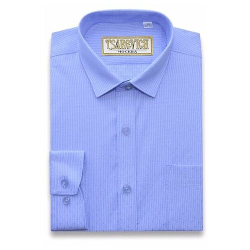 Школьная рубашка Tsarevich, размер 152-158, голубой рубашка детская tsarevich pt2000 knopka размер 152 158