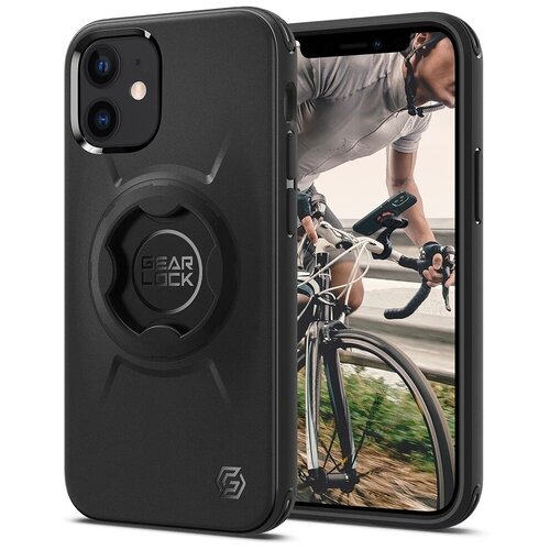 фото Спортивный чехол spigen для iphone 12 mini - bike mount gcf132 - чёрный - acs01589