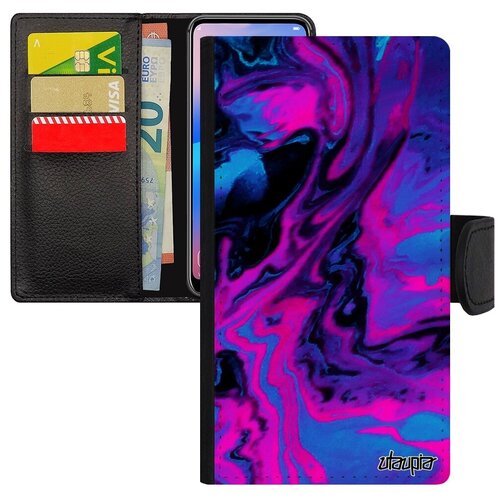 фото Противоударный чехол-книжка на телефон // iphone x // "волны" впечатление стиль, utaupia, фиолетовый