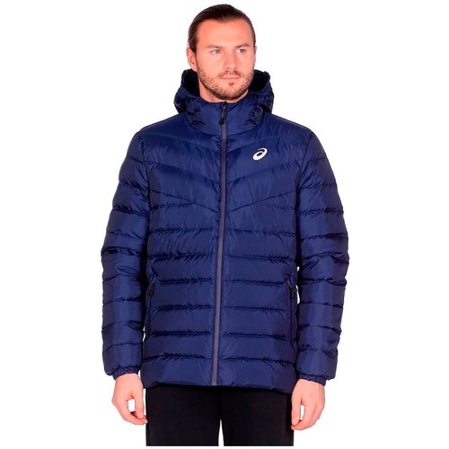 фото Пуховик asics down hooded jacket синий m 2031b837-402