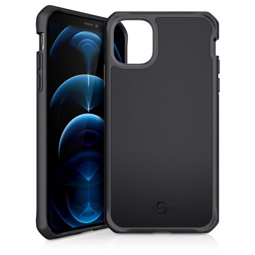 фото Чехол-накладка itskins hybrid ballistic для apple iphone 12 pro max (6.7") чёрный