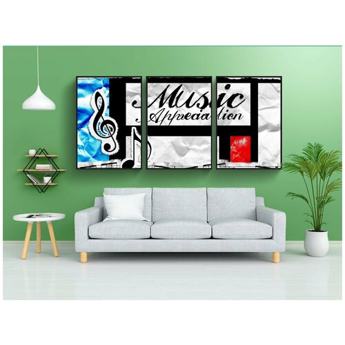 фото Набор модулных постеров для интерьера "музыка, признательность, плакат" 60x90 см. в тубусе, без рамки lotsprints