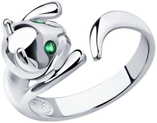 Серебряное кольцо «Котёнок» 94011327 SOKOLOV