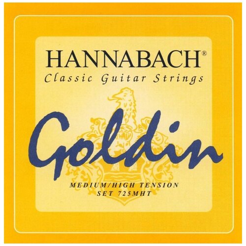 Набор струн HANNABACH Goldin 725 MHT, 1 уп. 728mtc carbon custom made комплект струн для классической гитары карбон посеребренные hannabach