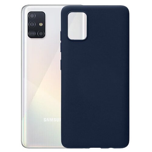 фото Матовый чехол mattecover для samsung galaxy a51 a515 силиконовый синий