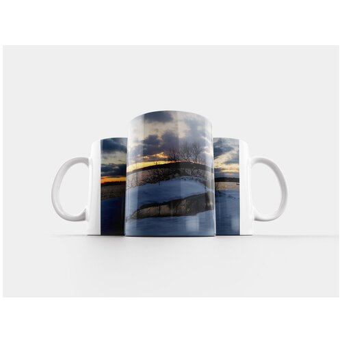 фото Кружка "снег, зима, заход солнца" 320 мл lotsprints