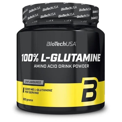 Аминокислота BioTechUSA 100% L-Glutamine, нейтральный, 500 гр. аминокислота biotechusa bcaa 6000 нейтральный