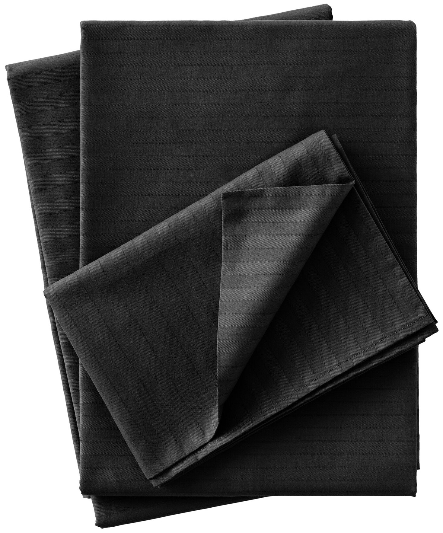 Комплект постельного белья Verossa Stripe, евростандарт, страйп-сатин, black - фотография № 10