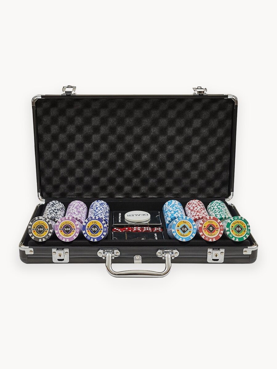 Набор для покера Crown на 300 фишек 12г, Partida