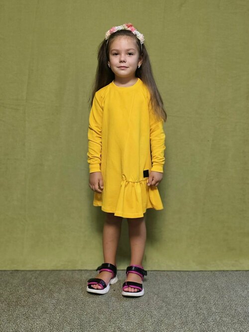 Платье CHIEF MUM, размер 116, желтый, горчичный