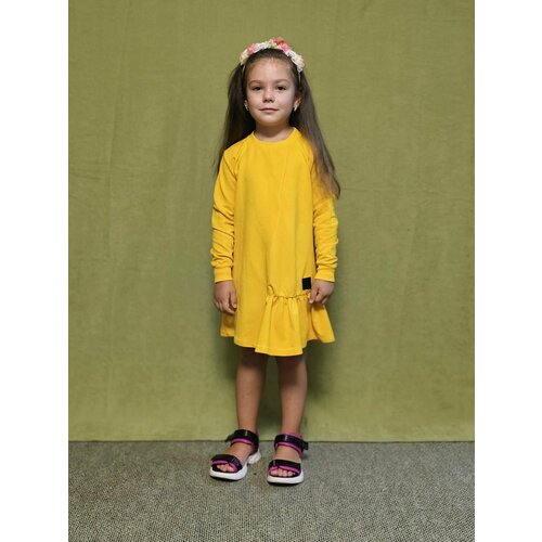 Платье CHIEF MUM, размер 128, желтый, горчичный