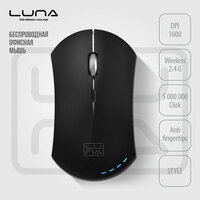 Мышь беспроводная Qumo Office Luna M74 черная, аккумуляторная 600 mAh