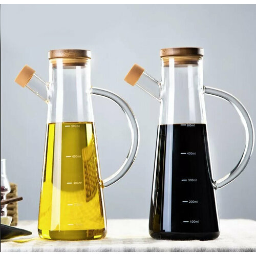 Бутылка для масла соевого соуса с мерными делениями стеклодерево 650 мл Baizheng 883₽