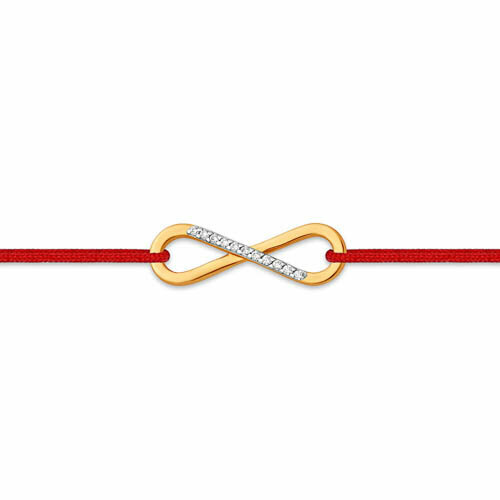 фото Браслет "красная нить" из золота с фианитами яхонт ювелирный арт. 156608