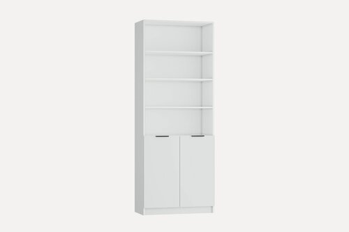 Изображение товара Книжный шкаф, распашной Лигия, Легкомаркет, с полками, с дверями, 800-450-2100, белый