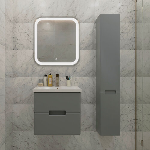 Изображение товара Шкаф-пенал подвесной SanStar Noche для ванной комнаты графит