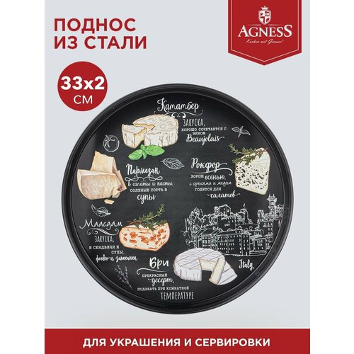 фото Поднос сервировочный 33 см agness (173400)