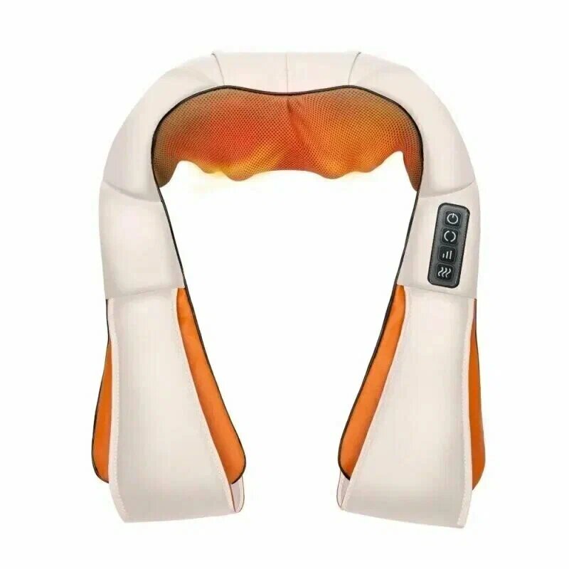 Роликовый массажер подушка для шеи, спины и плеч с прогревом Massager — фото 1