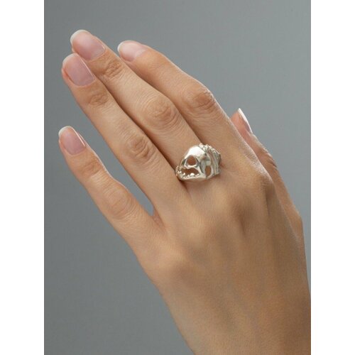 Перстень Братья Глазуновы, серебро, 925 проба, размер 17, серебристый