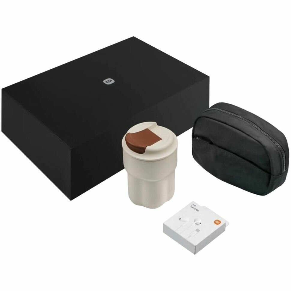 Подарочный набор Xiaomi Selected Gift Box: Cумка + кофейная чашка + проводные наушники Type-C