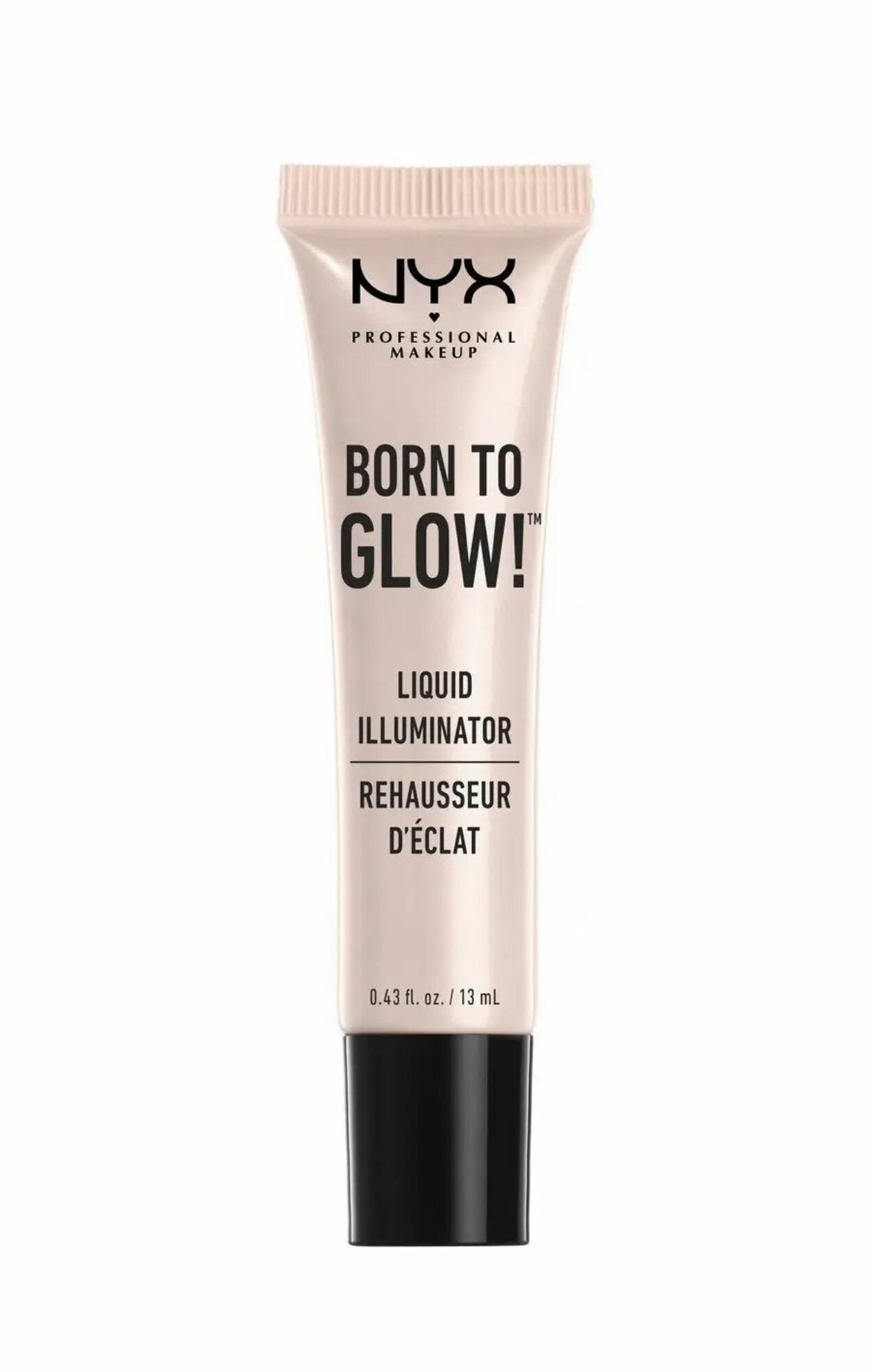 NYX Professional Makeup Хайлайтер для лица и тела тревел-формат Born to Glow Liquid Illuminator mini, 01 Sunbeam, сияющий, 13 мл