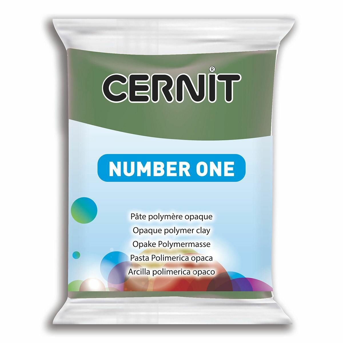 Пластика Cernit Полимерная, запекаемая, №1, цвет 645, Оливковый, 56-62 г, CE0900056