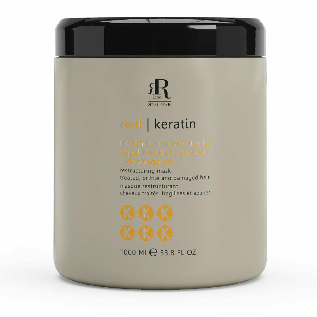 Маска для волос с кератином профессиональная RR Line Real Keratin, 1000 мл
