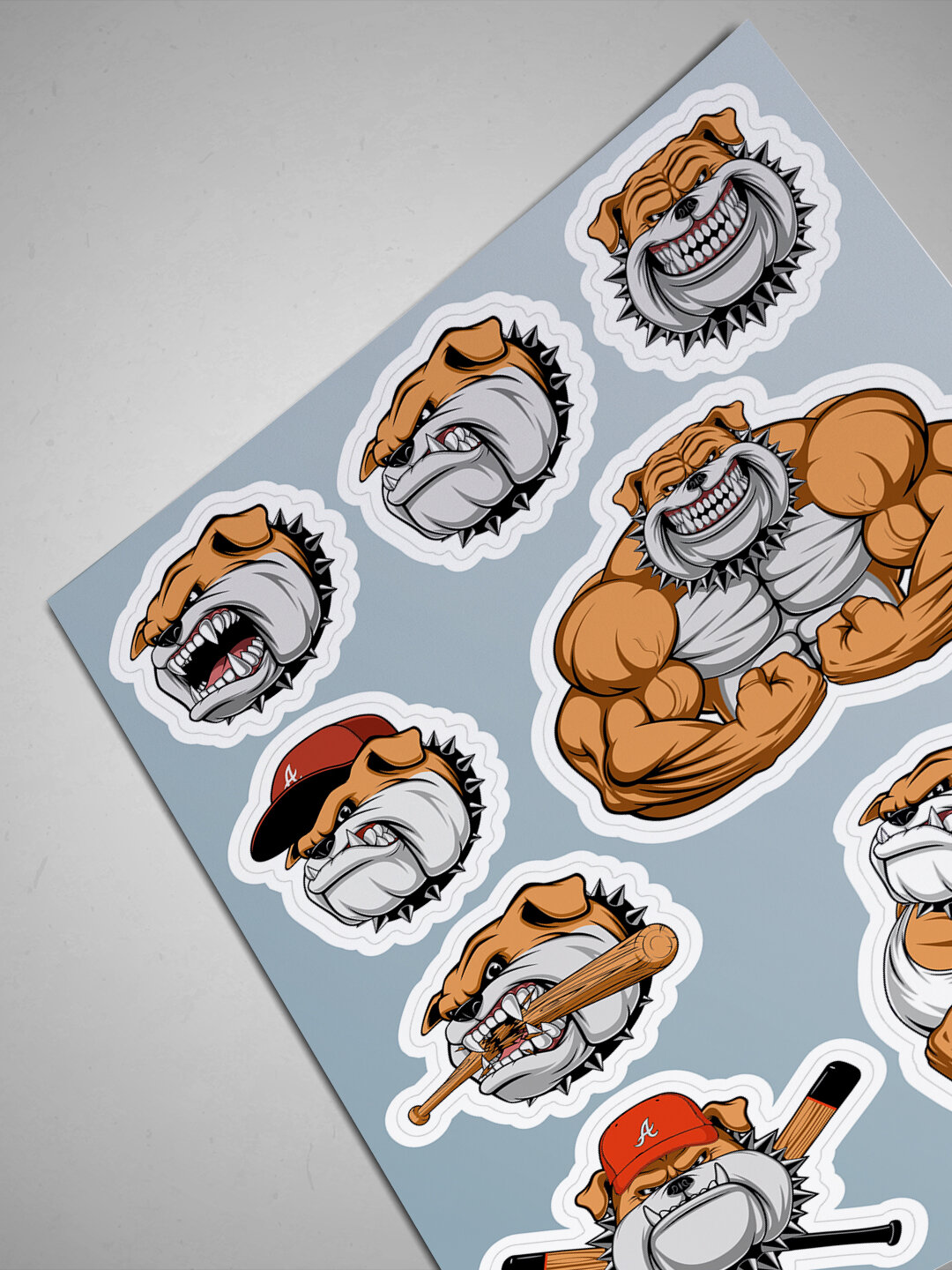 Наклейки Злой бульдог - Стикеры на телефон и авто — фото 1