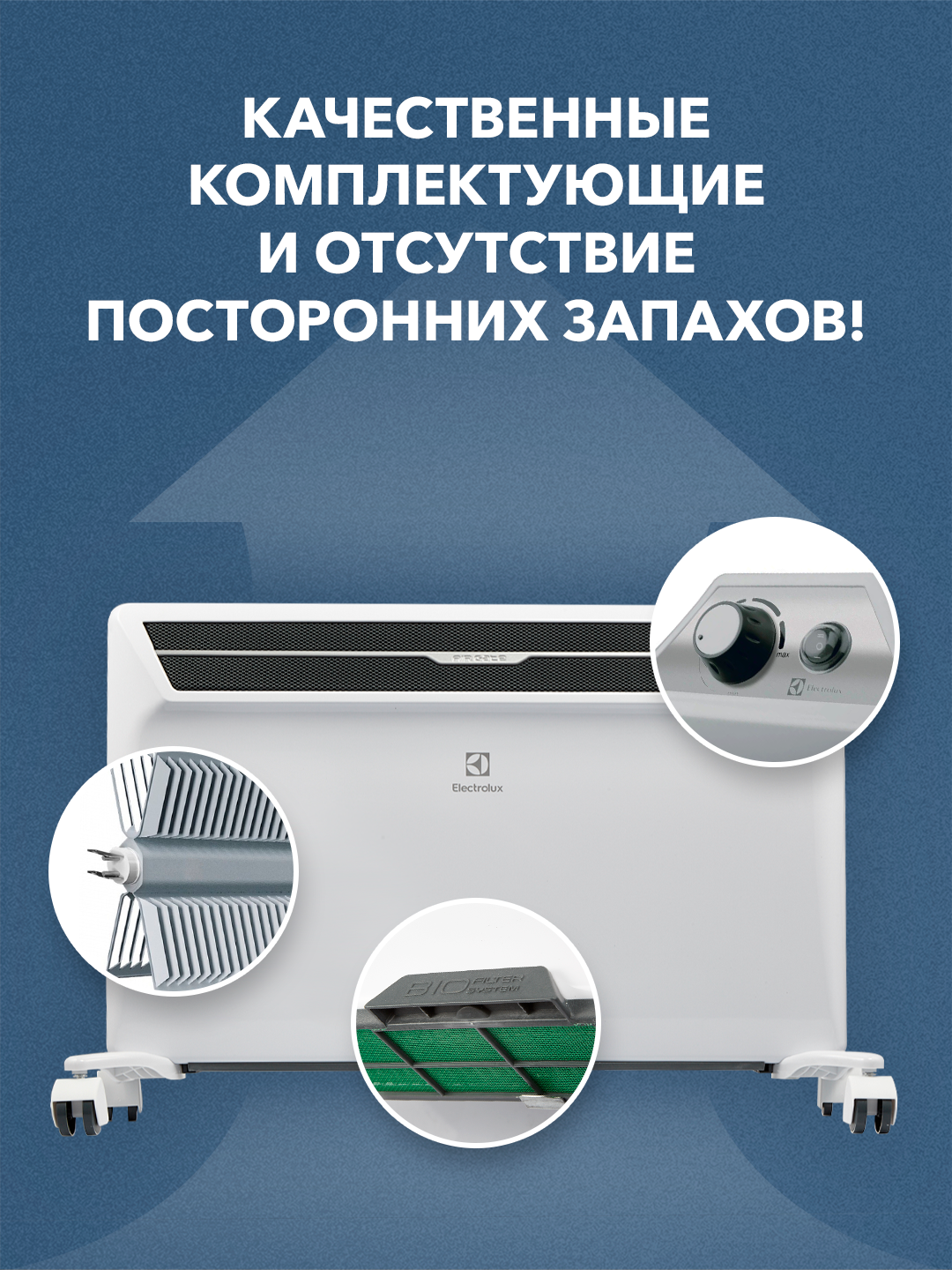 Конвектор Electrolux Air Gate 2 ECH/AG2-2000, монолитный, 2000Вт, белый — фото 1