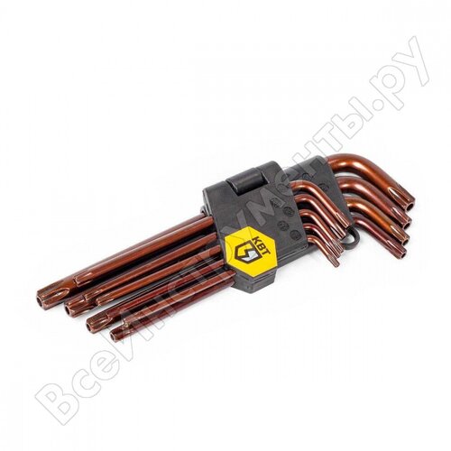 КВТ Набор ключей TORX КТ-9s Т10-Т50 82178 1453₽