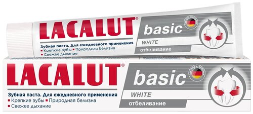 Зубная паста LACALUT Basic White, 75 мл, 107 г