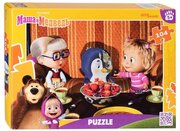 Пазлы Step Puzzle 104 детали, Маша и медведь, Анимаккорд (82246)