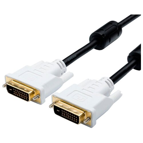 Кабель ATcom AT9148 (DVI-D Dual link) 3 м (черный) кабель atcom dvi dvi at9148 3 м белый черный