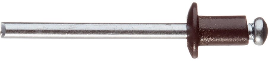 Заклепка вытяжная 48x8 мм алюминий/сталь коричневая RAL 8017 (100 шт.)