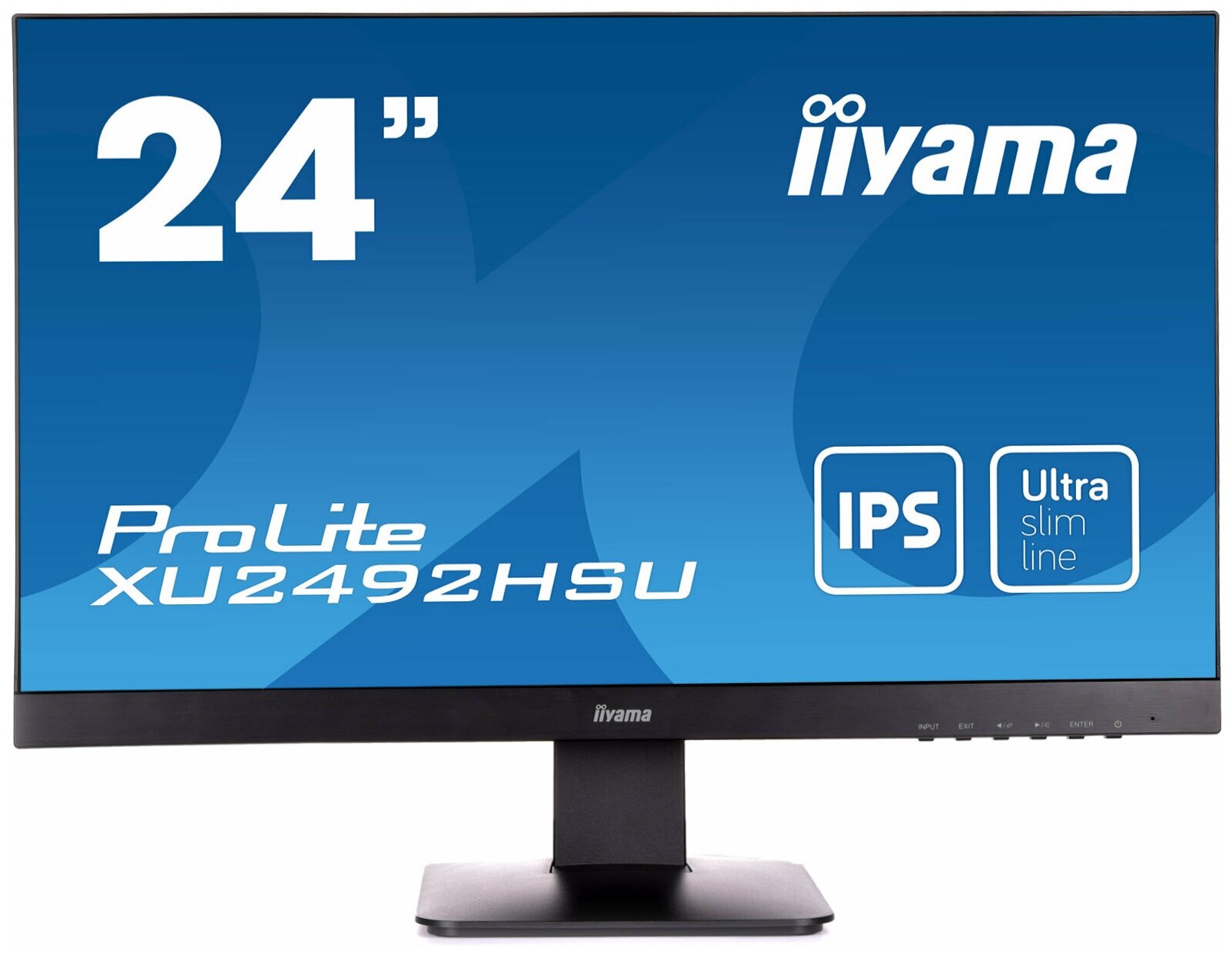 Монитор 23,8" Iiyama ProLite XU2492HSU-1 XU2492HSU-B1 1920х1080, 5 мс, 250 кд/м2, 5000000:1, 178°/178°, IPS, HDMI, DisplayPort, VGA, USB, SPK, Flicker