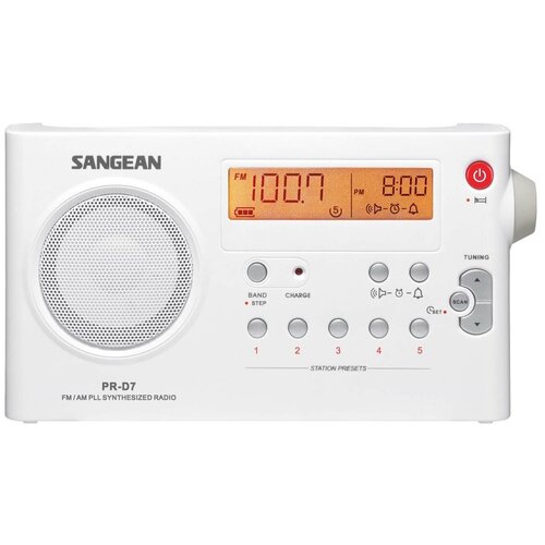 Радиоприемник Sangean PR-D7 white радиобудильник sangean pr d7 black