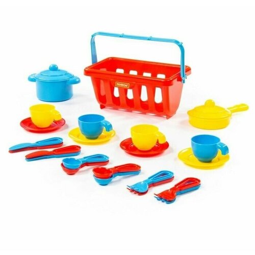Корзина с детской посудой TOP chef на 4 персоны цвета 1345₽