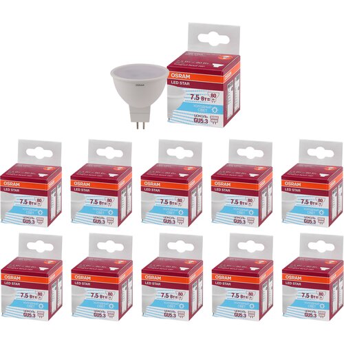 Лампа светодиодная Osram 5Вт GU53 спот теплый белый 1шт 4019₽