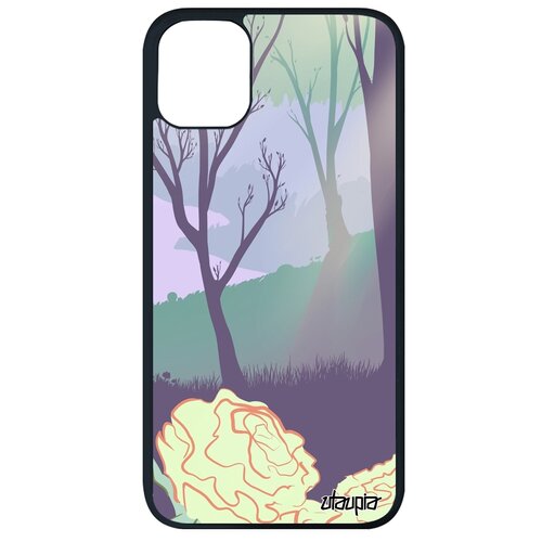 фото Чехол для мобильного apple iphone 11 pro max, "лесные розы" дерево лес utaupia