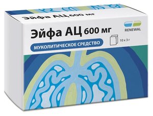Эйфа АЦ гран. д/приг. р-ра д/вн. приема пак., 600 мг, 3 г, 10 шт.