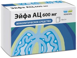 Эйфа АЦ гран. д/приг. р-ра д/вн. приема пак., 600 мг, 3 г, 10 шт.