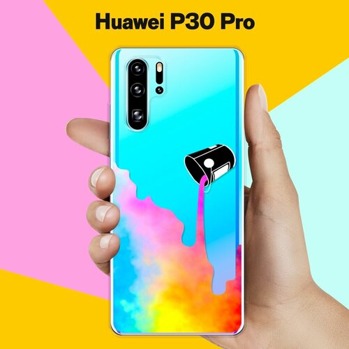Силиконовый чехол Краски на Huawei P30 Pro силиконовый чехол на huawei p30 pro хуавей п30 про с 3d принтом shut down прозрачный