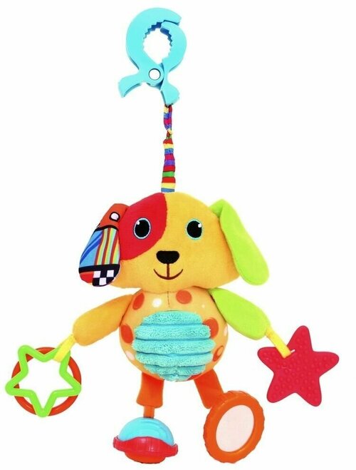 Развивающая игрушка-подвеска Biba Toys на прищепке Щенок Шарлотта